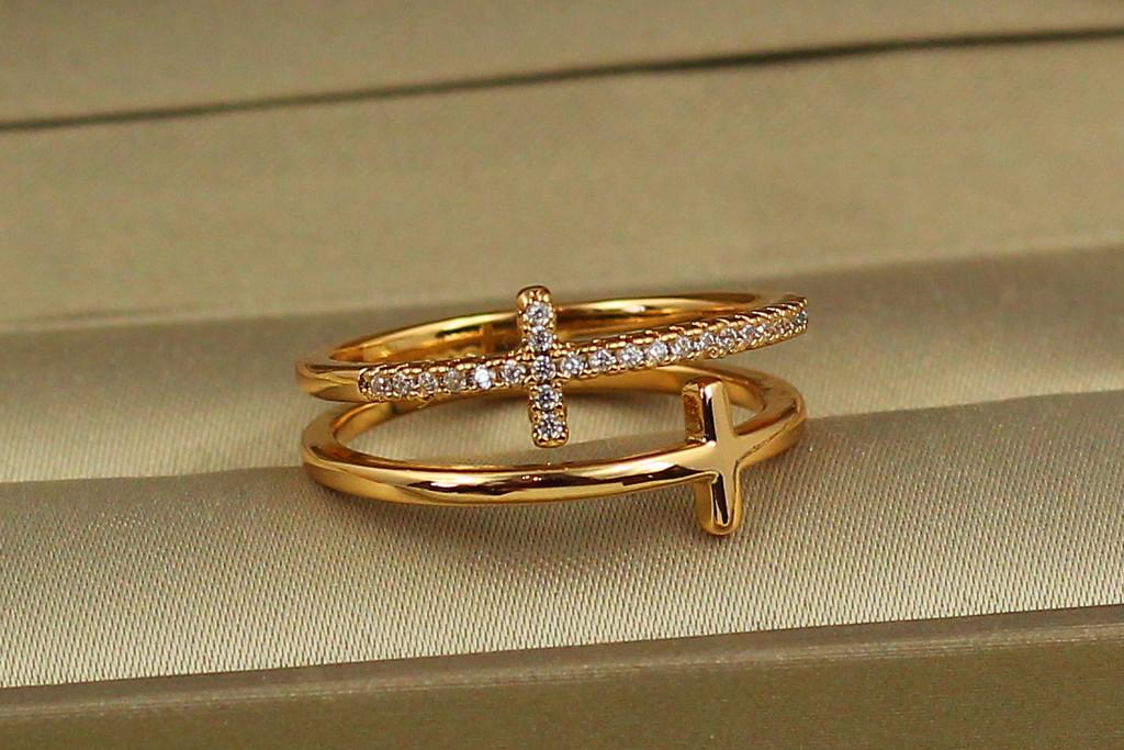 Кольцо Xuping Jewelry Вместе снова р. 17 Золотистый