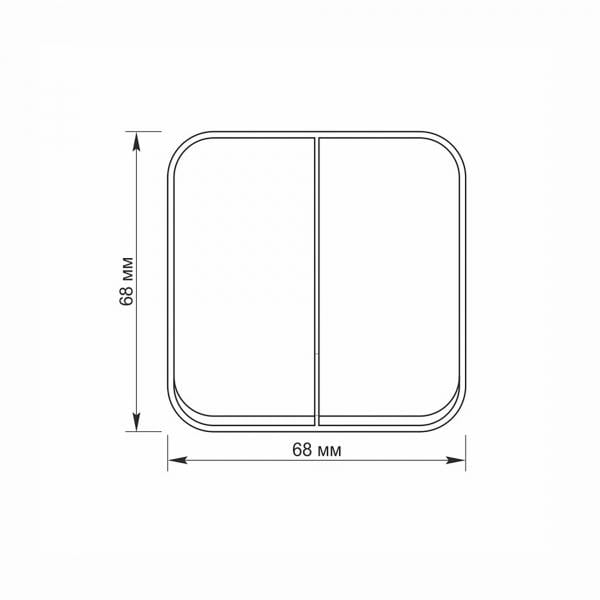 Вимикач Videx зовнішній двоклавішний Чорно-графітовий(IP20) - фото 4