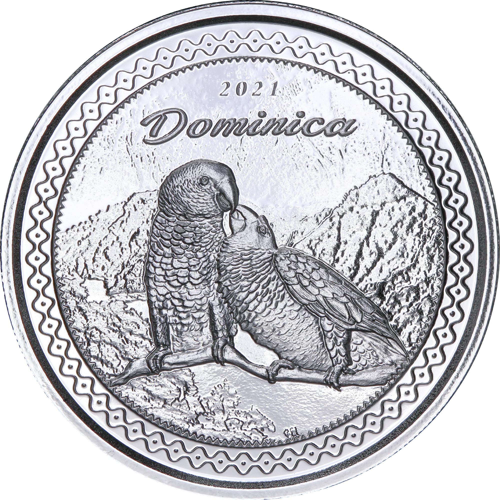 Срібна монета Домініка 2 долари 2021 Східні Кариби 1 oz (1720)