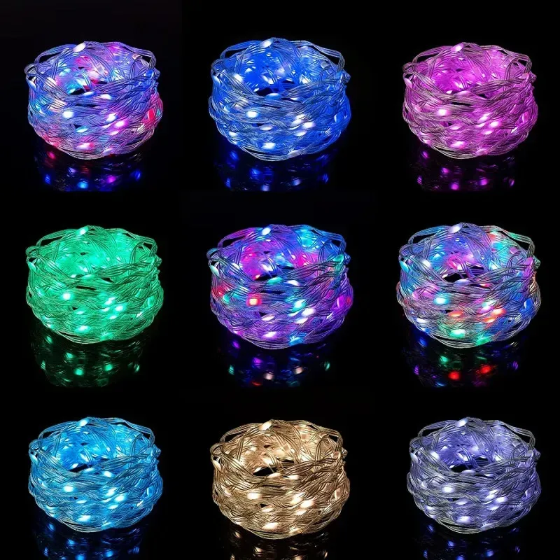 Гирлянда от USB 20 м 200 LED с пультом Разноцветный (234588390) - фото 5