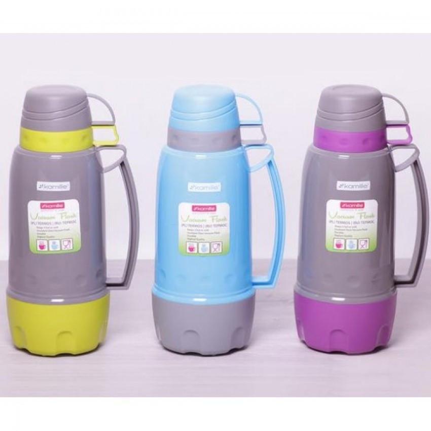 Термос Kamille KM-2081 пластиковий зі скляною колбою 1,8 л Фіолетовий (1690329739) - фото 2