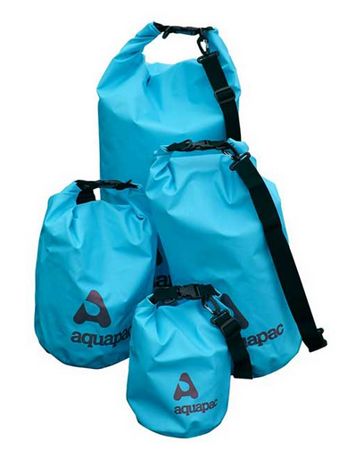 Гермомешок водонепроницаемый AQUAPAC 736 TrailProof Drybag с плечевым ремнем 25 л Blue - фото 6