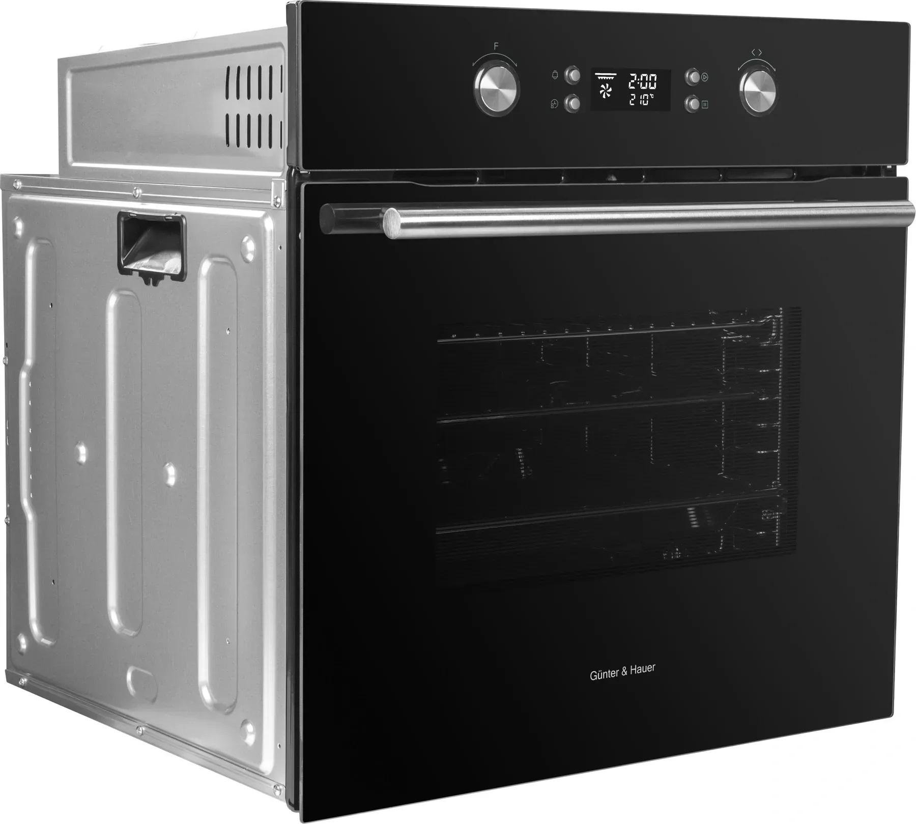 Духовой шкаф стильный Gunter&Hauer EOM 868 с грилем и конвекцией Черный