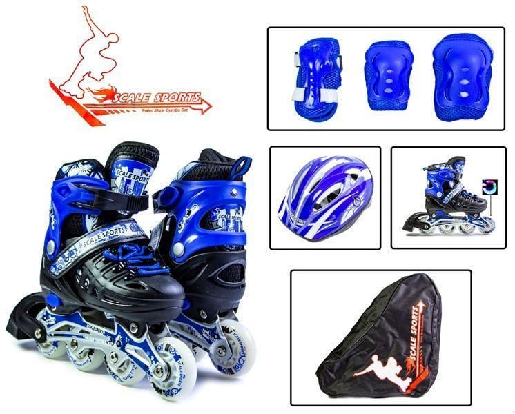Комплект Scale Sports дитячі ролики та захист р. 29-33 (LFC905SBLUE) - фото 2 Комплект Scale Sports дитячі ролики та захист р. 29-33 (LFC905SBLUE) - фото 2