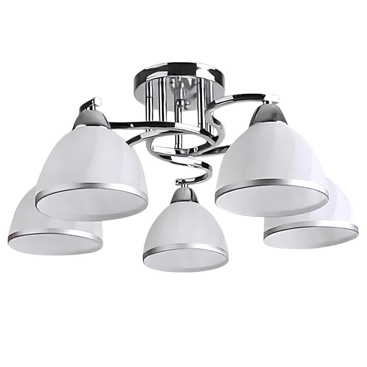 Люстра Svet на пять матовых плафонов под лампы Е27 Хром (SH-8097/5 CR)