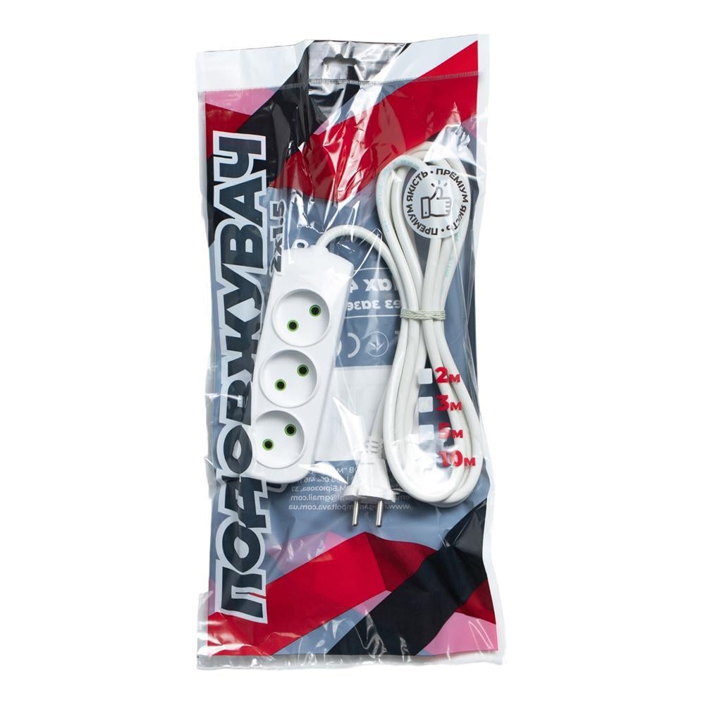 Удлинитель МЕГАтек 3 гнезда 10 м Белый (МТП-0106-1008)