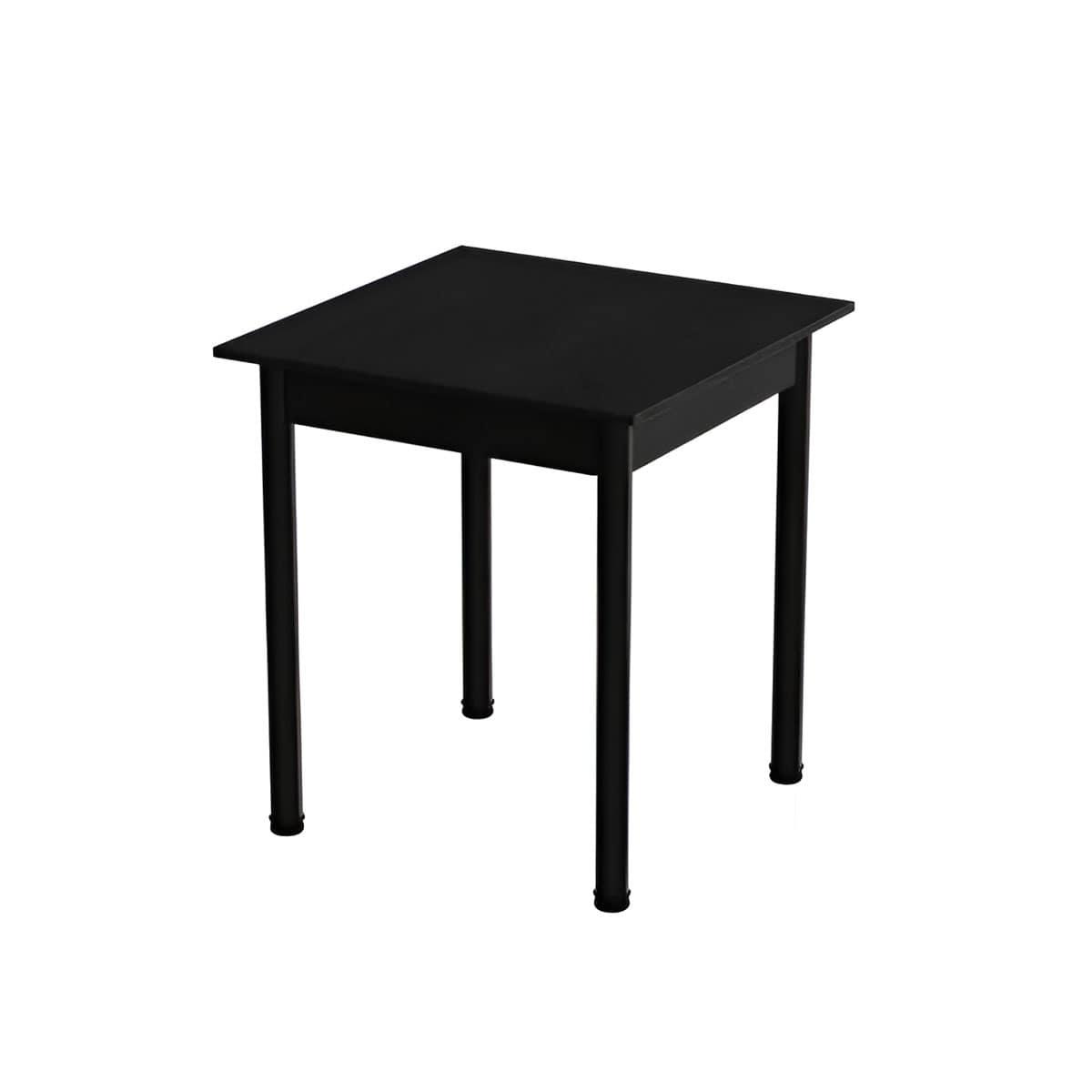 Стол кухонный Ferrum-decor Агата ДСП 16 мм 75x90x90 см Черный/Сосная Кембра (FRD-105686)