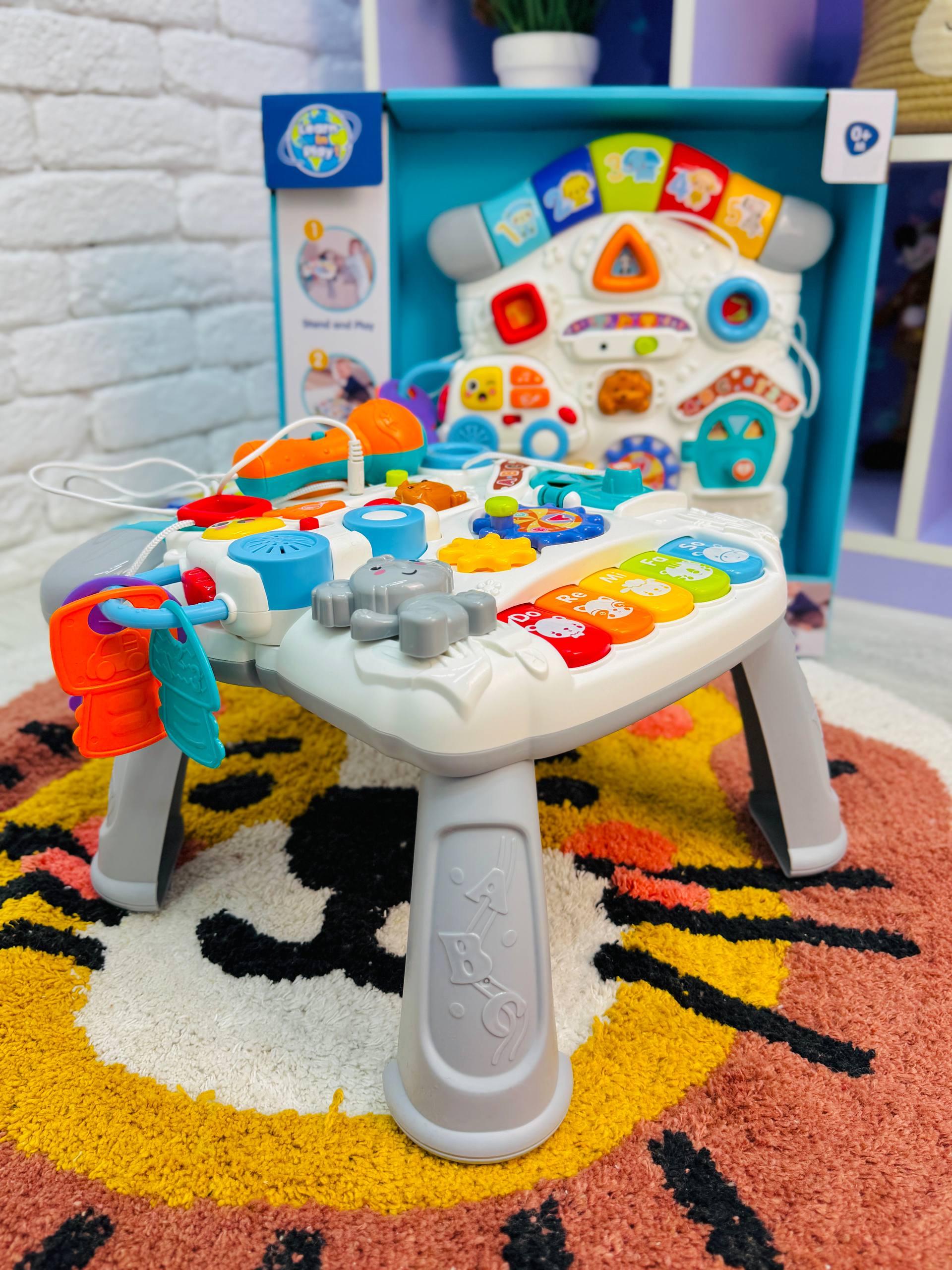 Столик музыкальный развивающий для детей с пианино (2672)