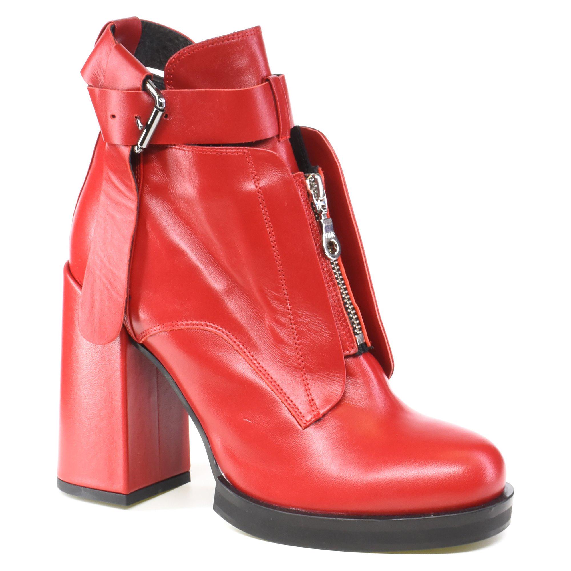 Ботильоны осенние женские Lottini р. 39 Красный (056091-39)