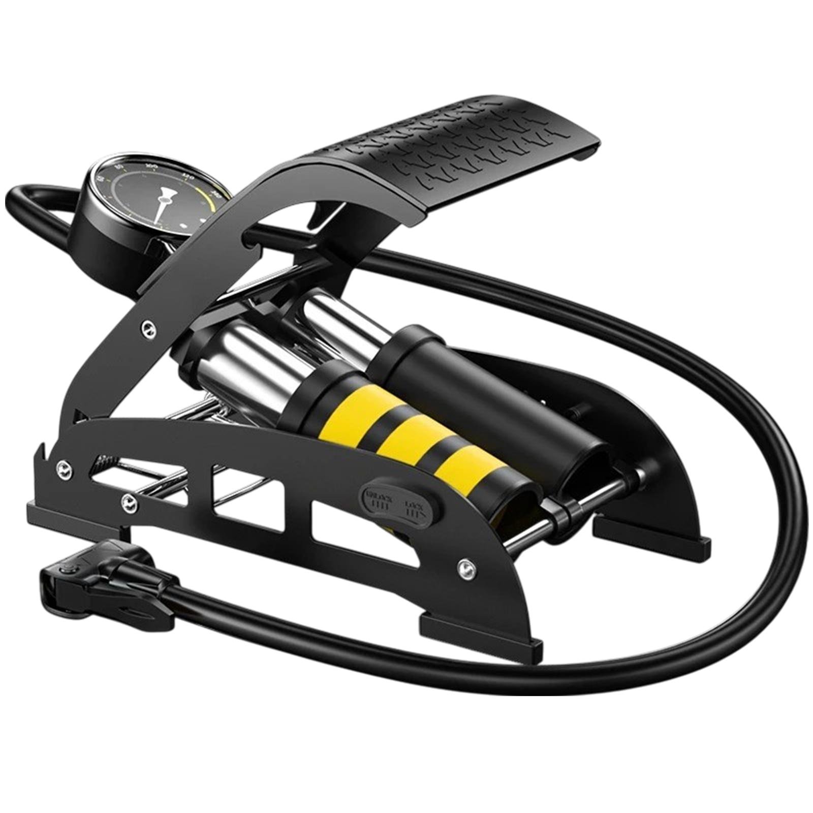 Насос велосипедный ножной BEELORD J55B01 180 PSI/12,41 BAR Черный (BLD-J55B01-7028)