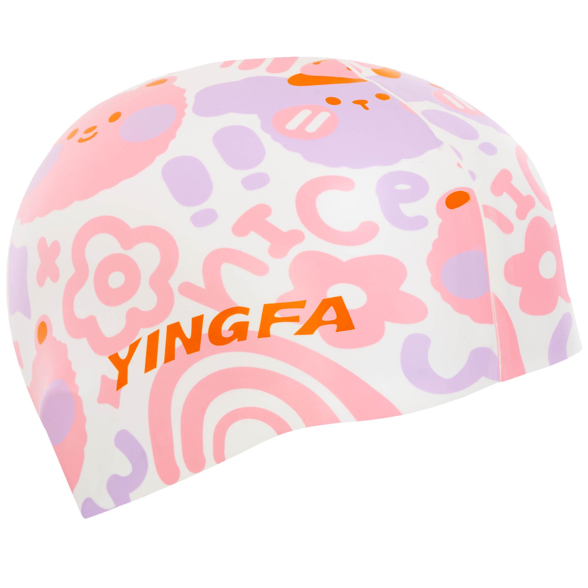 Шапочка для плавания детская YINGFA K0012 силиконовая Бело-розовый (K0012_Белый-розовый) - фото 2 Шапочка для плавания детская YINGFA K0012 силиконовая Бело-розовый (K0012_Белый-розовый) - фото 2