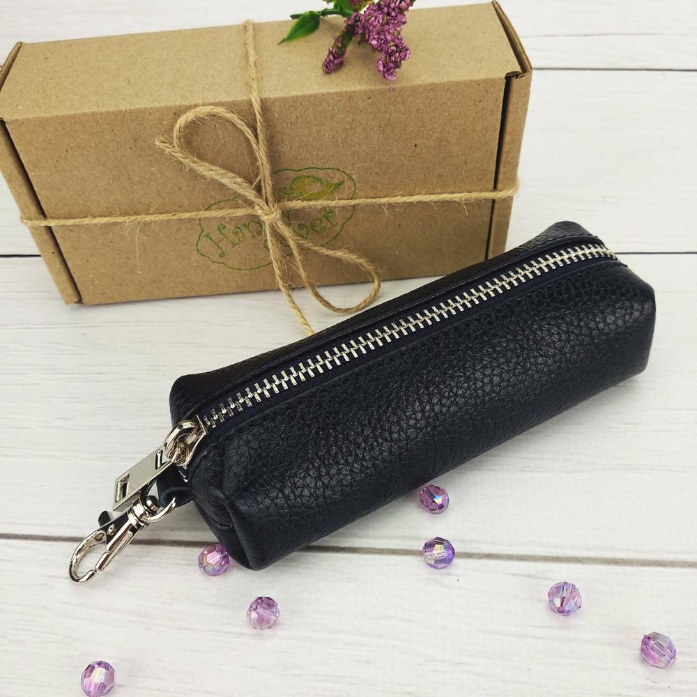 Ключниця шкіряна HC-107 на блискавці Синій - фото 4 Ключниця шкіряна HC-107 на блискавці Синій - фото 4