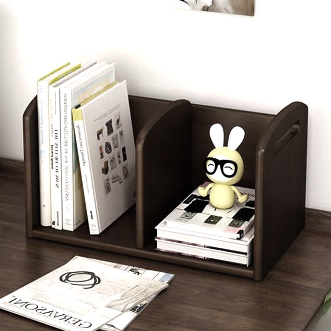 Полка книжная настольная из дерева Юрвал Мокко (КПА-008410)