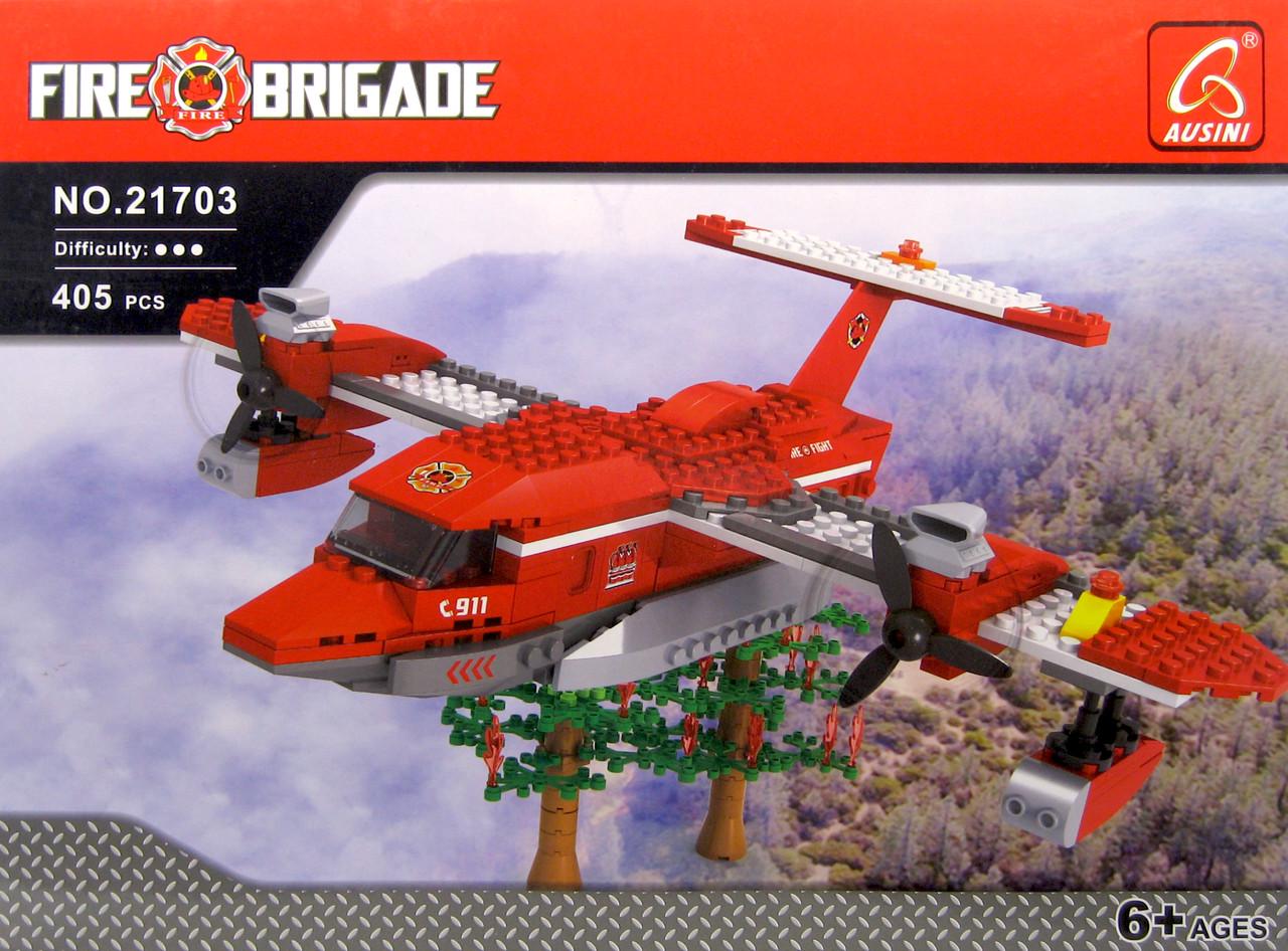 Конструктор Ausini 21703 Пожарный самолет 405 деталей 3 фигурки