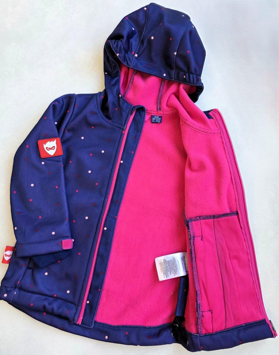 Куртка-софтшел на флисе Lupilu для девочки 98-104 см (056696) - фото 4