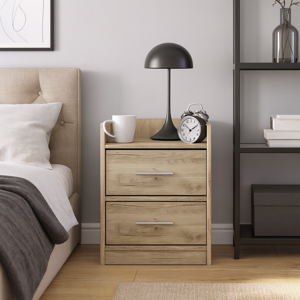 Тумба прикроватная ТП6 SENAM 500х380х350 мм ДСП Дуб Крафт Серый - фото 1