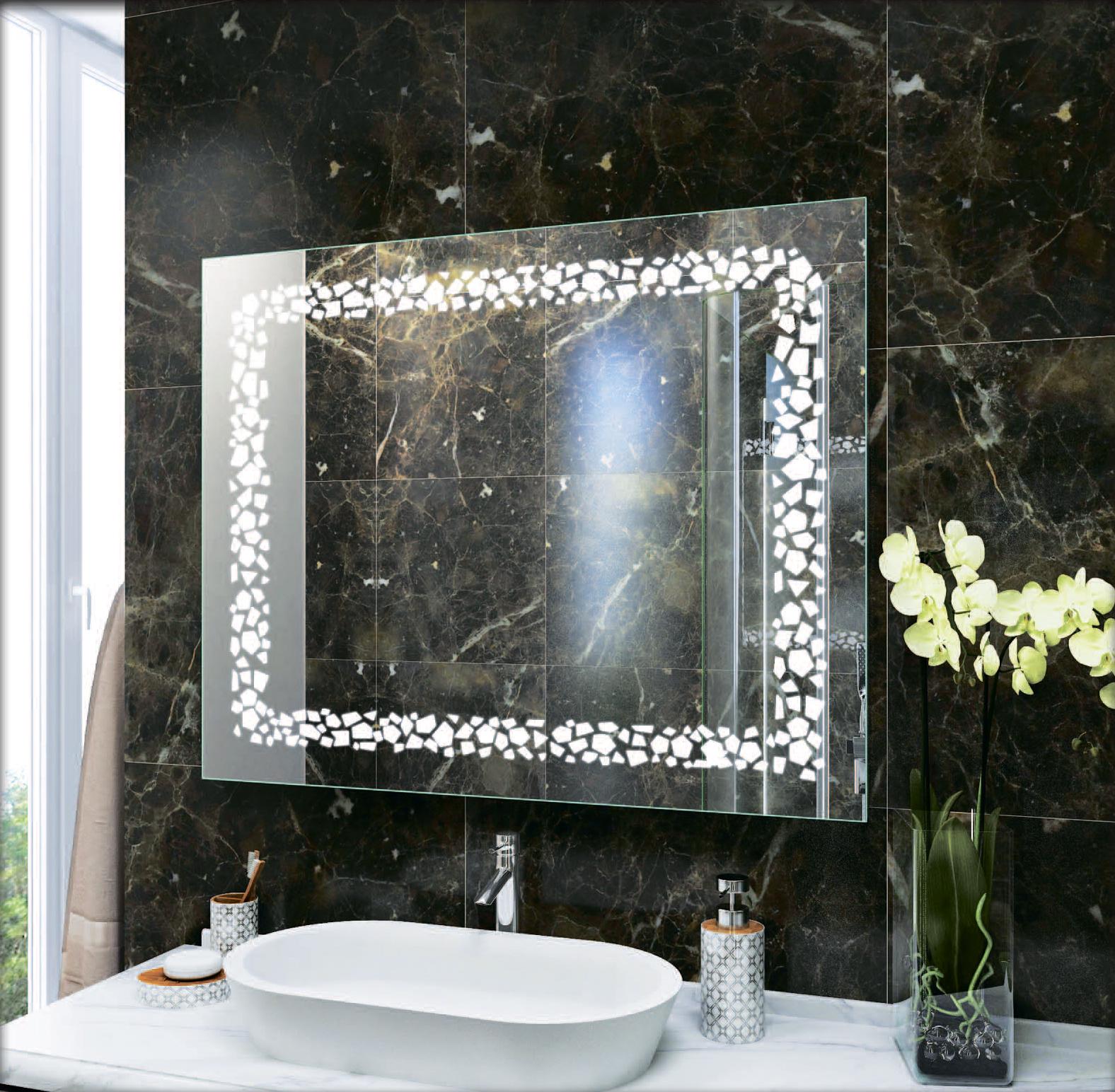 Зеркало Led DecorLed Mosaic с подсветкой в ​​ванную комнату 1000x800 (ZSL-014)