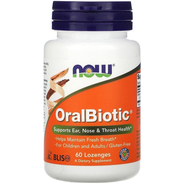 Дієтична добавка Now OralBiotic 60 пастилок