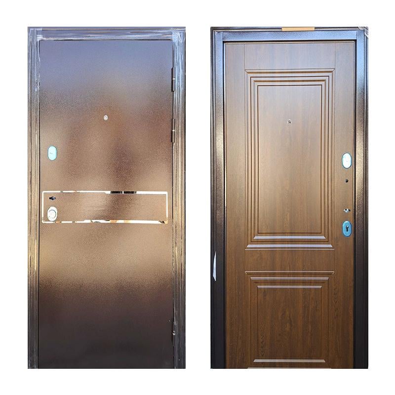 Двері вхідні праві TD ТД-600М 2050х860 мм Коричневий/Дyб (28810208)