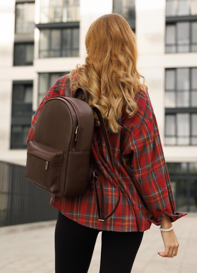 Рюкзак женский Sambag Brix Classic 35х25х12 см Шоколадный (14511020)