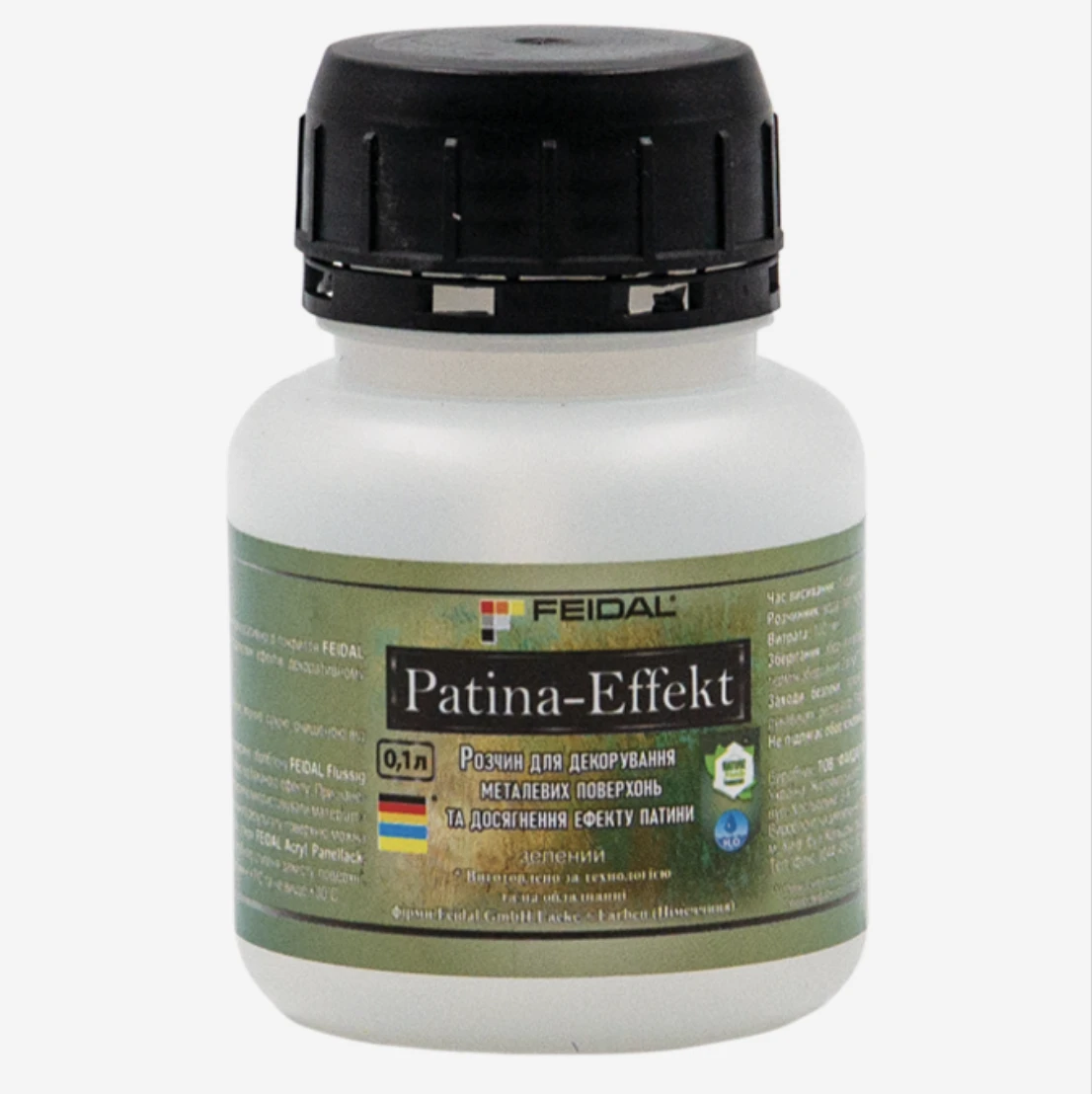 Раствор для декорирования металлических поверхностей Feidal Patina-Effekt Зеленый 0,1 л (1886455332)
