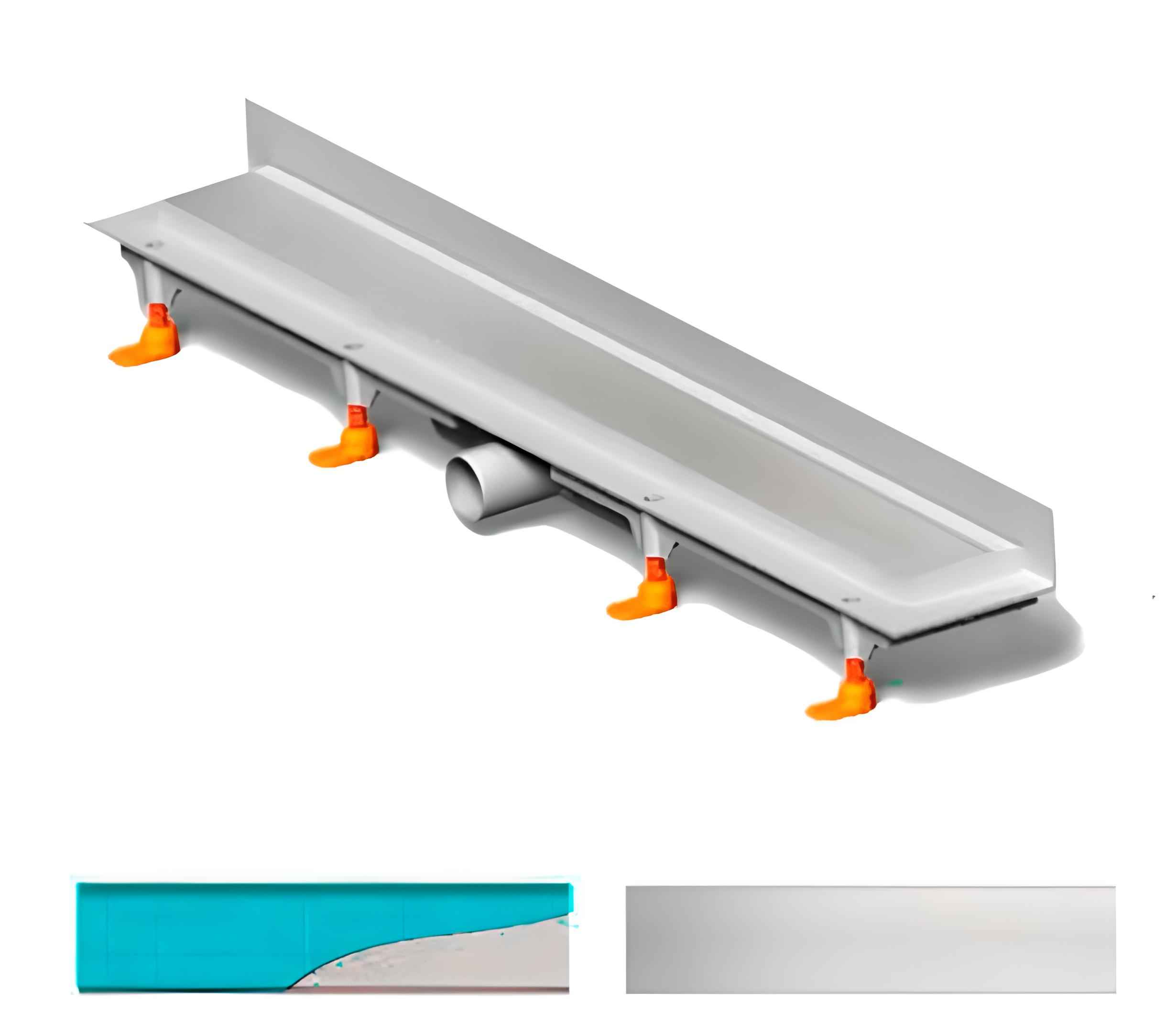 Канал душевой МСН вертикальный фланец/решетка Классик под плитку DN40 65x850 мм (CH-850КN3) - фото 5