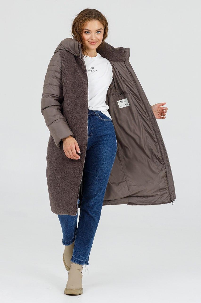 Пуховик р. 48 Шоколадний (709r\48) - фото 4