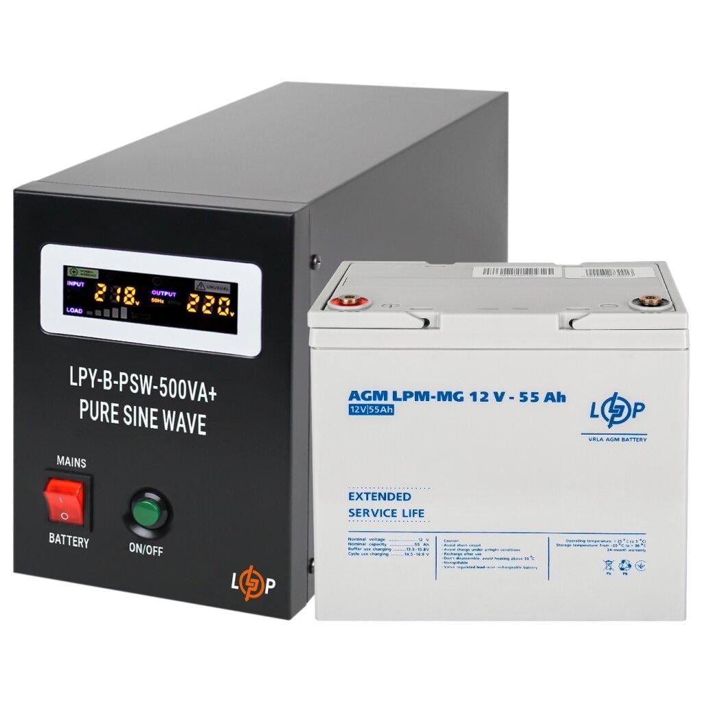 Комплект резервного живлення для котла та батарея UPS B500 /АКБ MG 720W (2125192461)