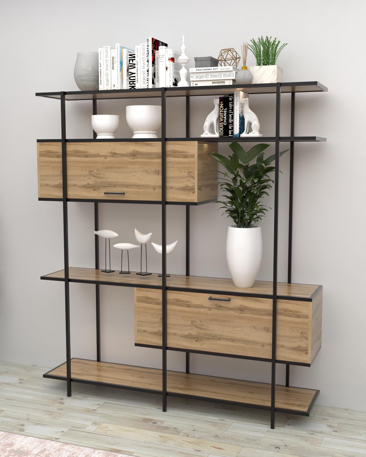 Стеллаж EcoLoft Монтелло DSP-1484-1 в стиле лофт Дуб Аппалачи (35675930)