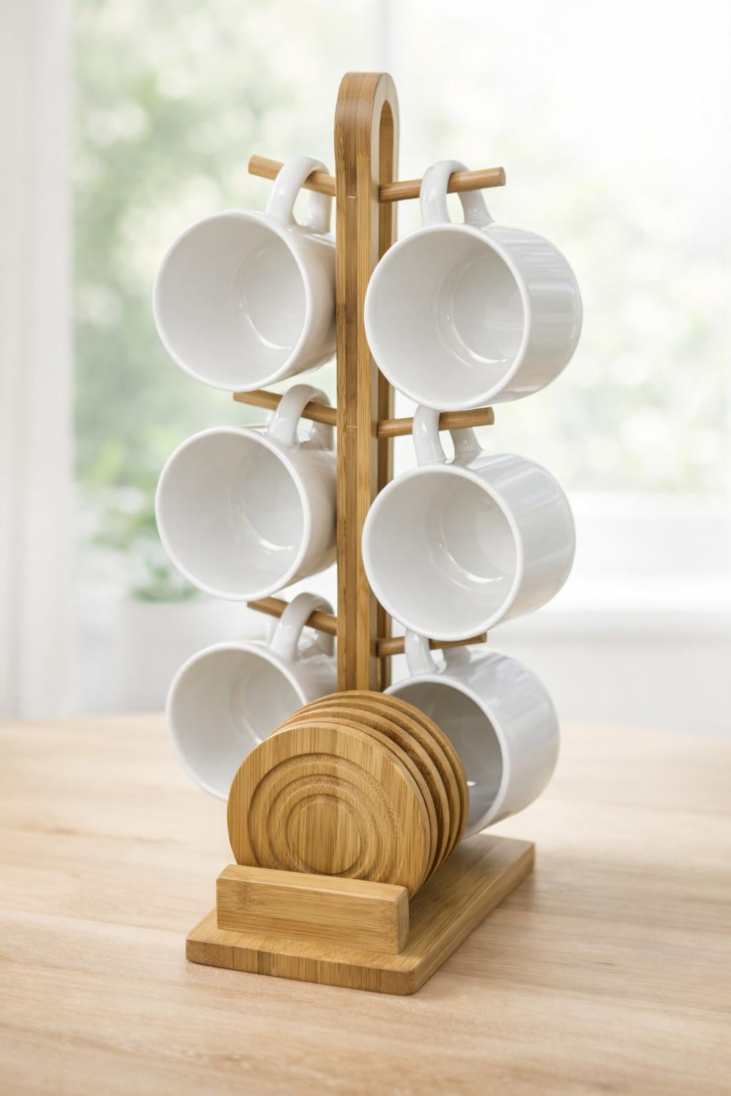 Чашки на бамбуковій підставці 12 пр. 180 мл (R37342)