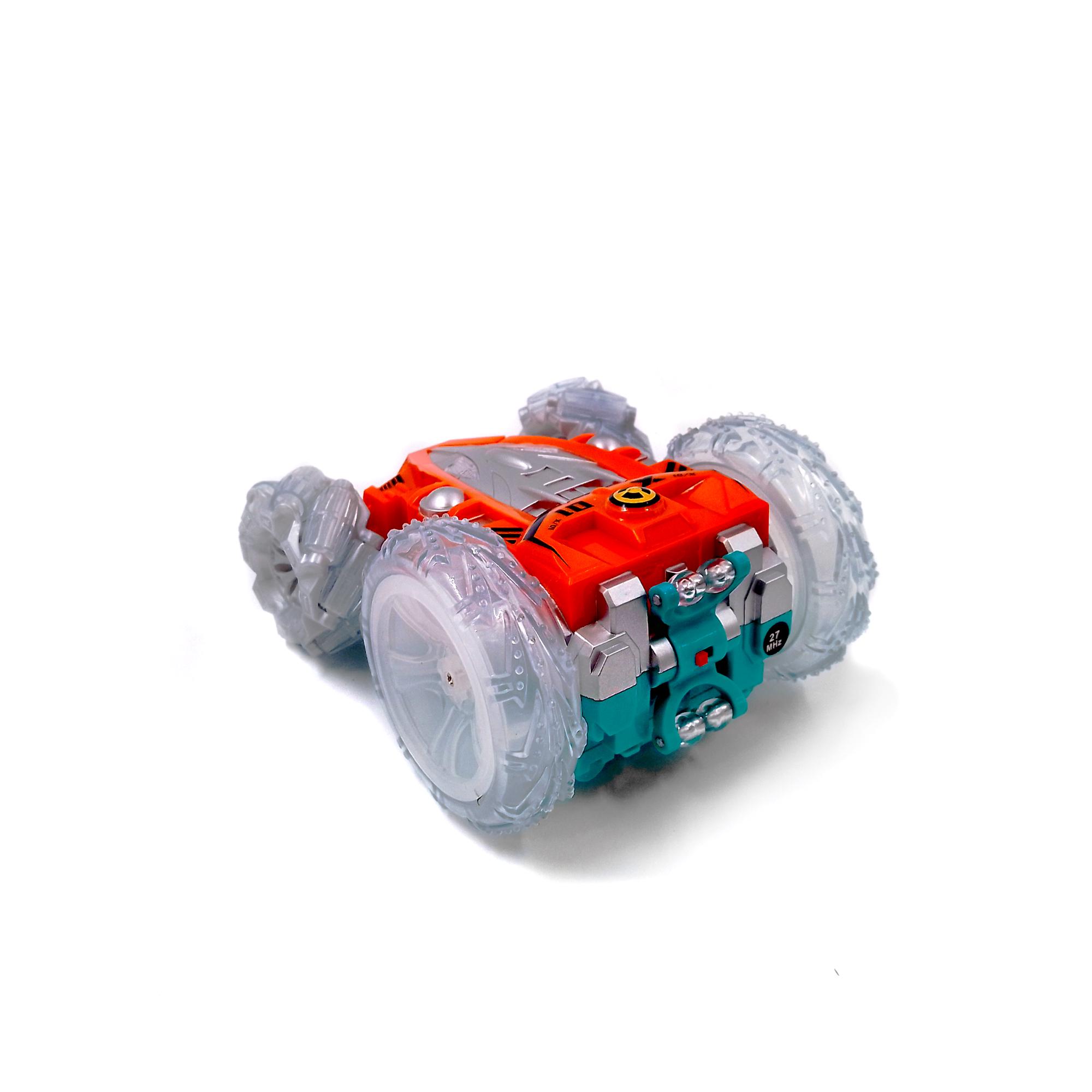 Машинка перевертыш Jia Yue Toys Багги трюковая 17 см вездеход на радиоуправлении с подсветкой Оранжевый (113242o) - фото 2