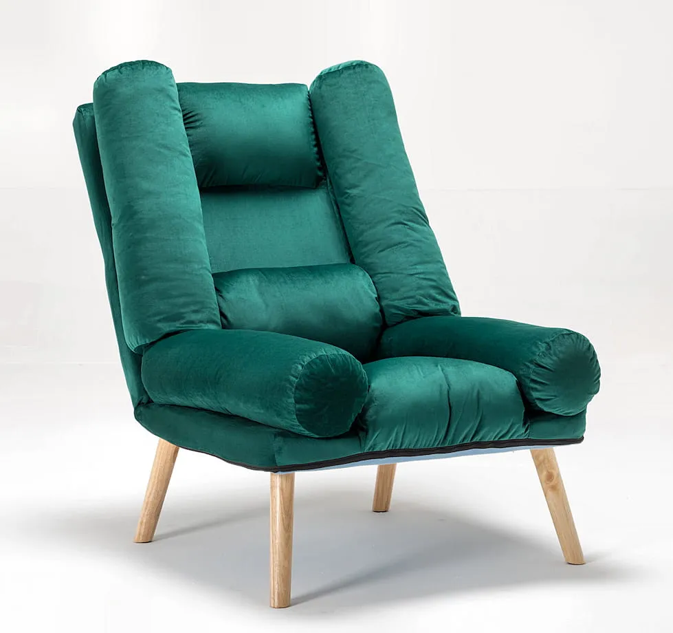 Розкладне крісло для відпочинку Uszak Dior з підставкою для ніг Зелений - фото 7