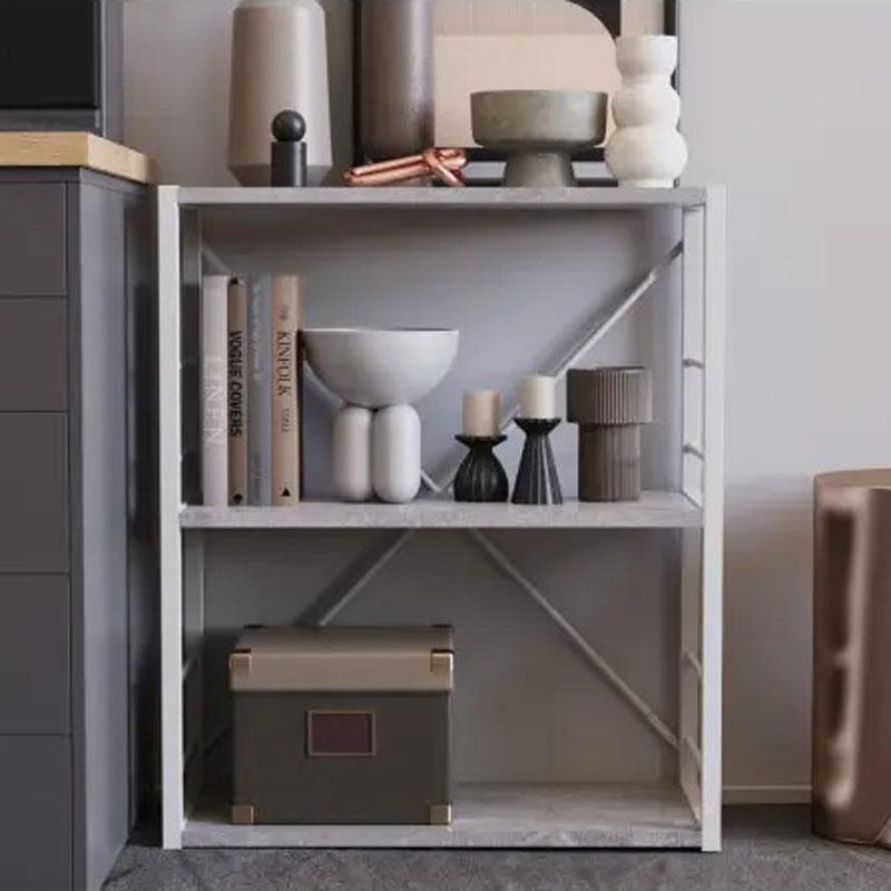 Этажерка Ferrum-decor Коннект 3/60 ДСП 16 мм 75x60x28 см Белый/Бетон (FRD-104262)