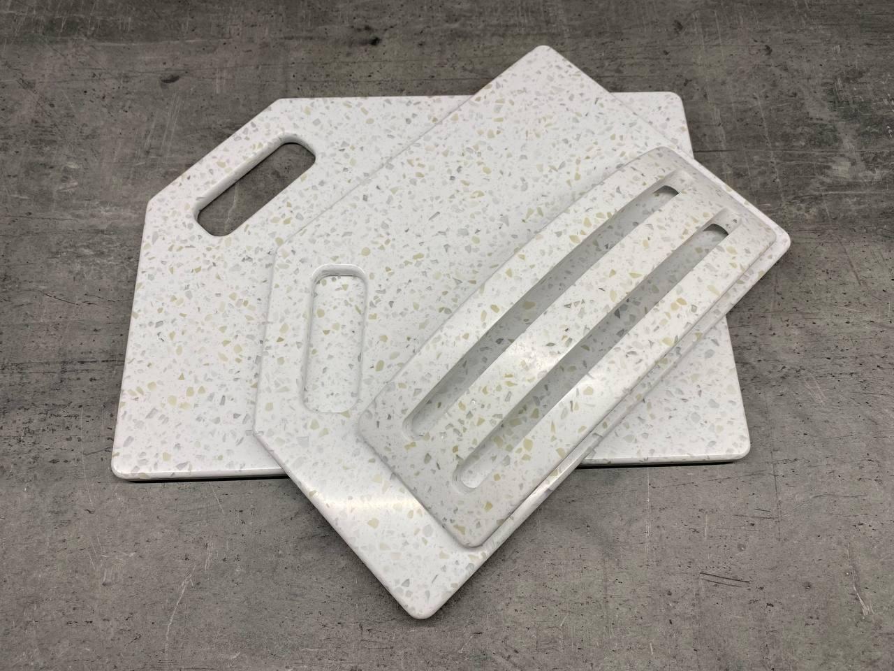 Набір дошок кухонних Athena зі штучного акрилового каменю на підставці 2 шт. - фото 3 Набір дошок кухонних Athena зі штучного акрилового каменю на підставці 2 шт. - фото 3