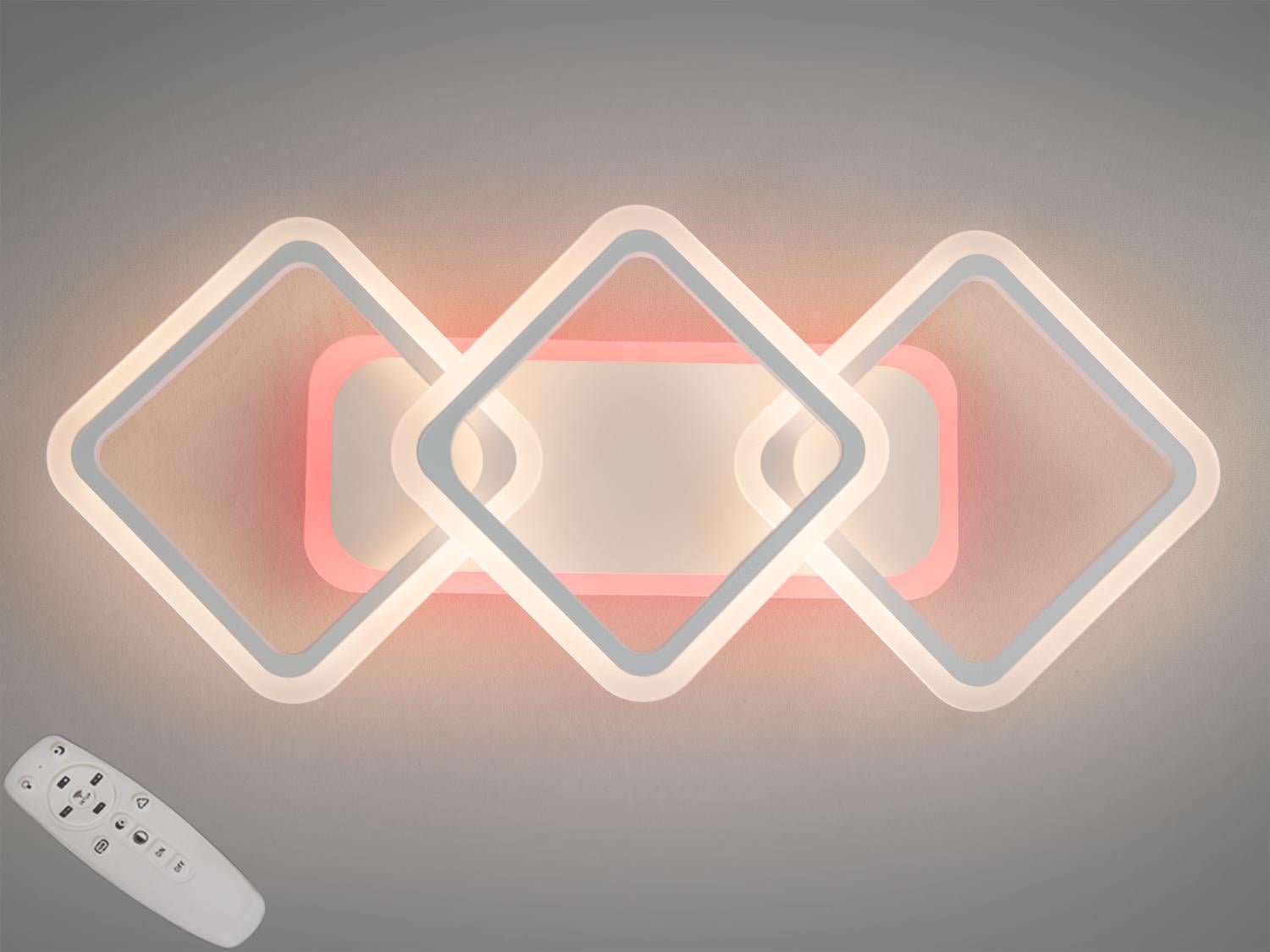 Люстра LED под потолок с пультом подсветкой диммером 75W Белый Люстра LED под потолок с пультом подсветкой диммером 75W Белый