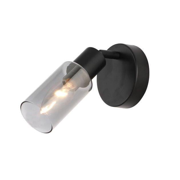 Бра настенное Valeso с затемненным одинарным плафоном Е14 IP20 G 74755/1 SM Black matte (28687078)