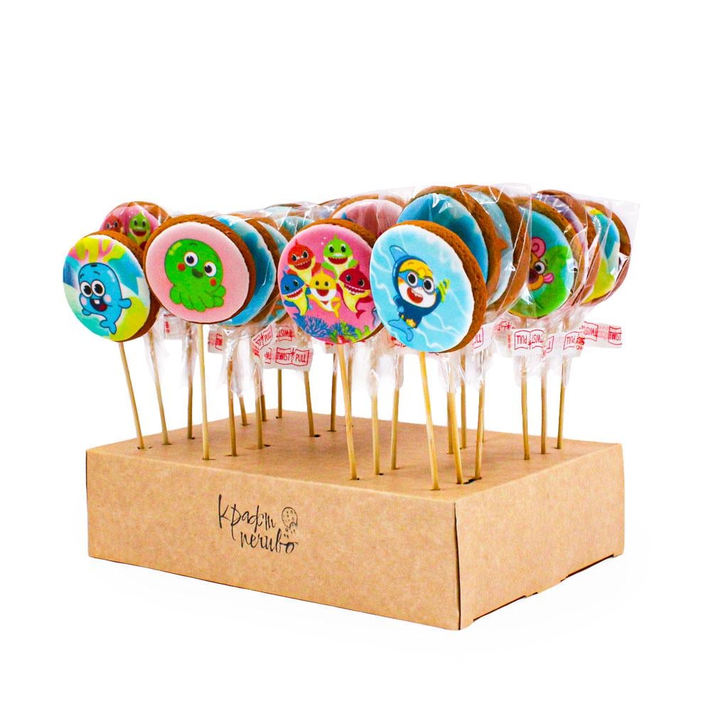 Набор пряников на палочке Большое шоу малыша Акулы 17 г 24 шт.