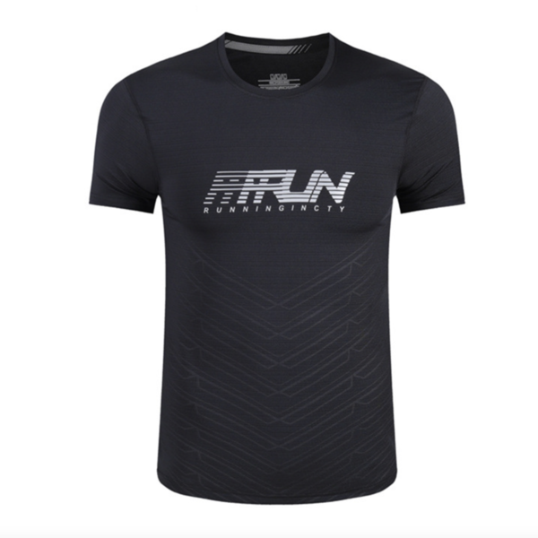 Футболка спортивная мужская быстросохнущая FFRUN S Черный Футболка спортивная мужская быстросохнущая FFRUN S Черный