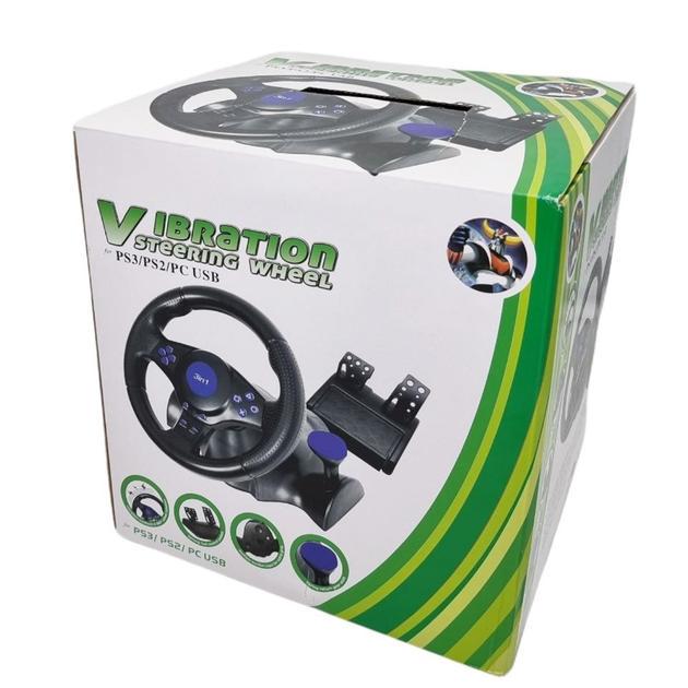 Игровой руль Vibration Steering Wheel 3в1 с педалями и коробкой передач (94095543) - фото 10