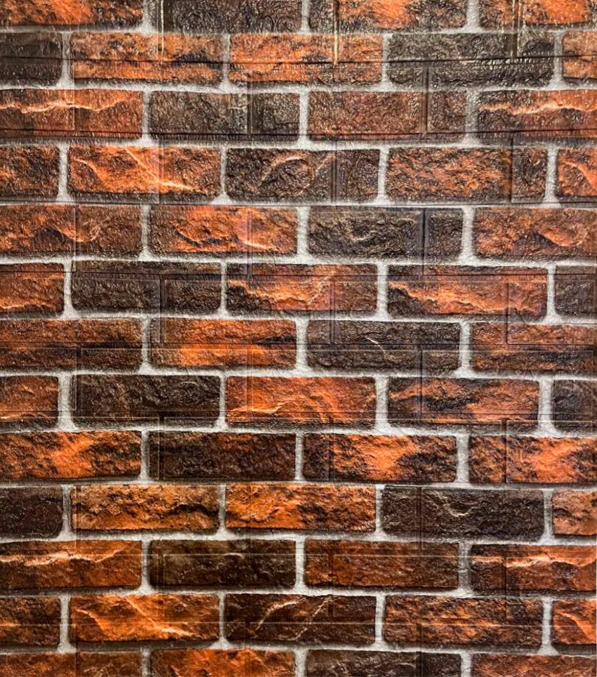 Панель 3D декоративная самоклеящаяся NNdesign под кирпич 77x70 см 5 мм Коричневый (7420127)