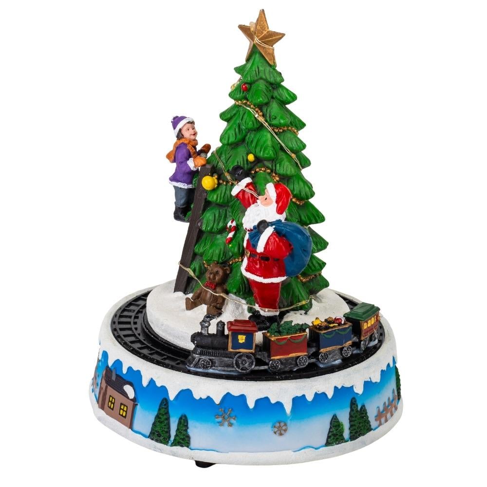 Новорічна карусель з підсвічуванням і музикою Святковий вихор 8x23 см (6026-002)