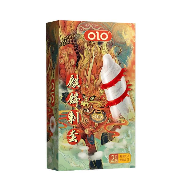 Презерватив з вусиками OLO Red DRAGON і з подовжуючою кулькою (OLO Red DRAGON)