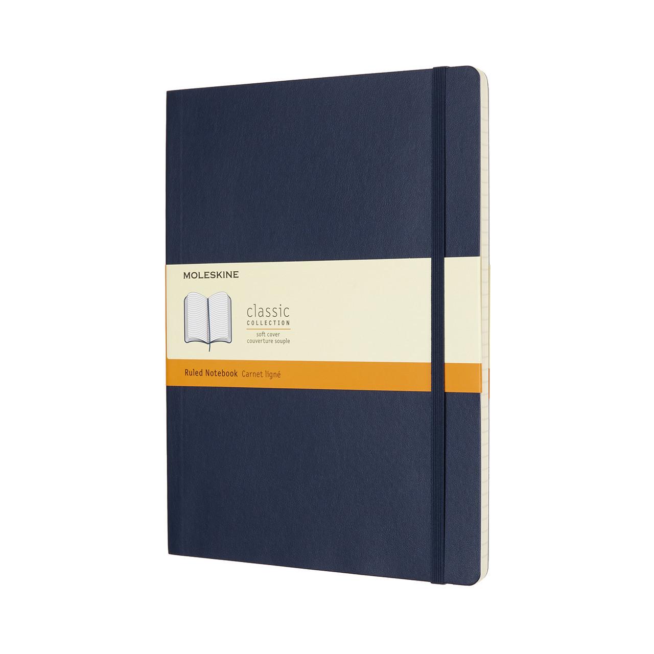 Блокнот Moleskine Classic великий 192 сторінки в лінійку м'який 19х25 см Сапфір