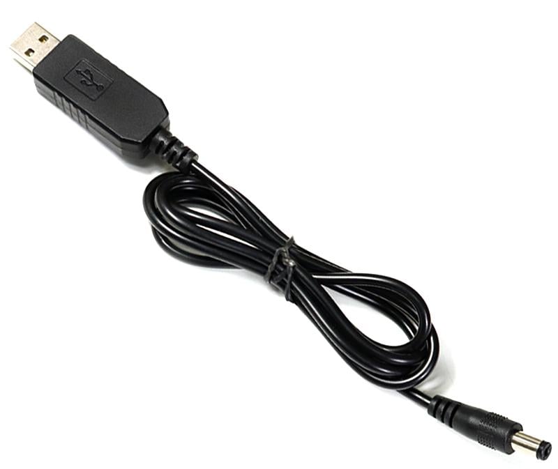 Кабель для питания роутера USB DC 5,5x2,1 мм с 5-12 В 1 м Black (2887) - фото 3