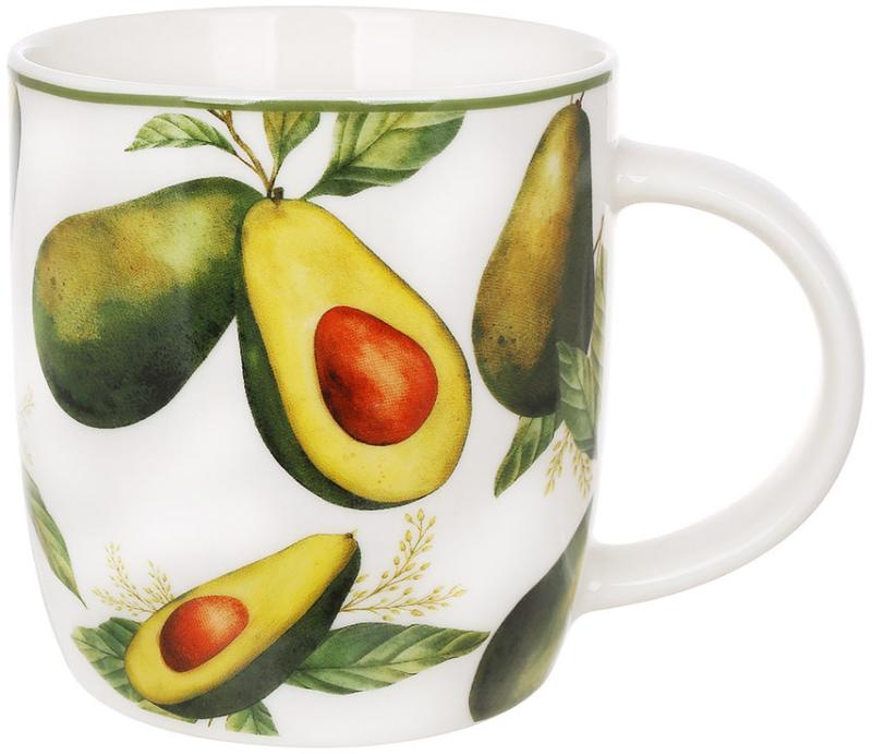 Набор фарфоровых кружек Avocado Garden 360 мл 6 шт. Набор фарфоровых кружек Avocado Garden 360 мл 6 шт.