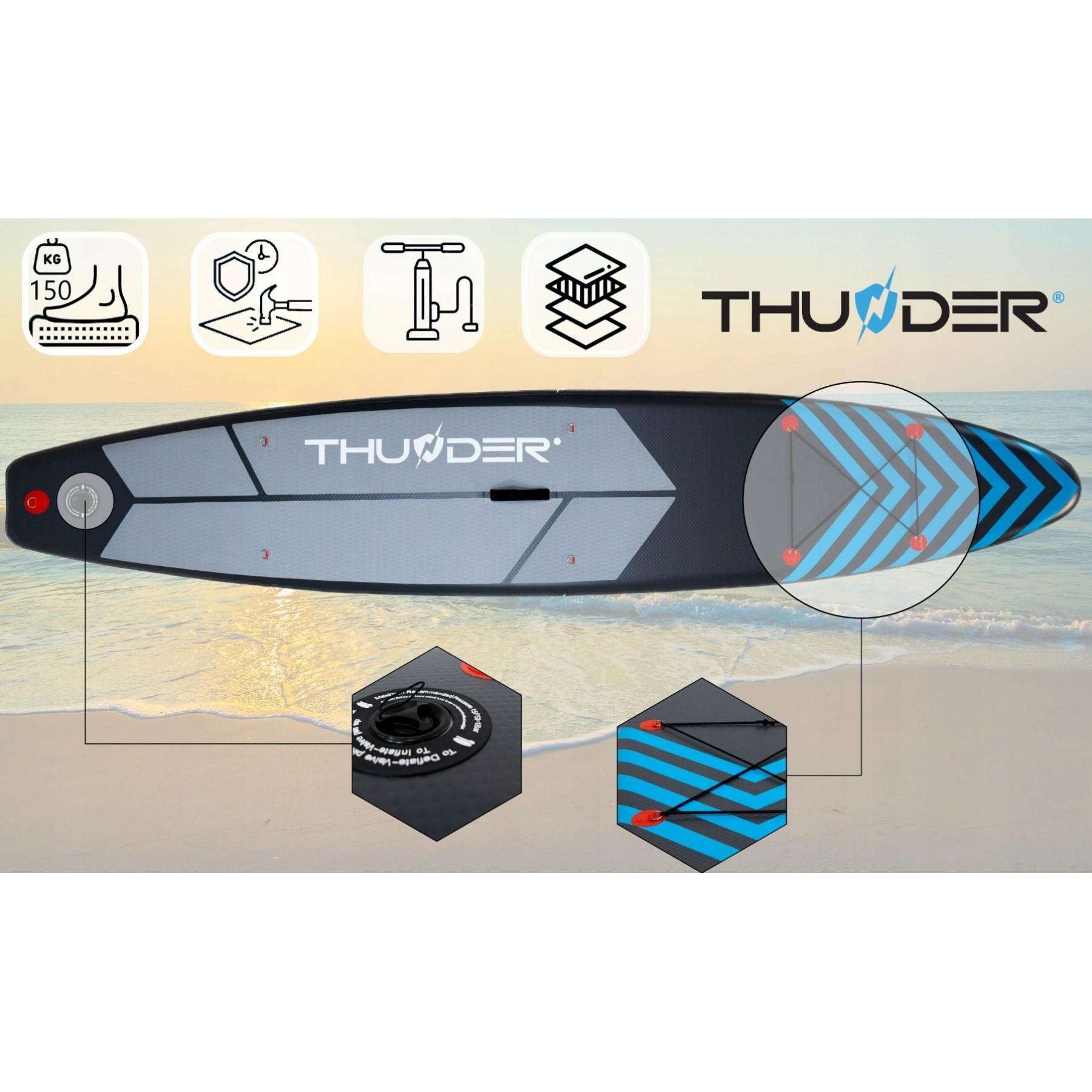 SUP-дошка надувна Thunder Steel 365 см з веслом Blue - фото 3