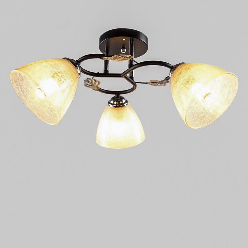 Люстра потолочная Light House SC-15392/3A BK+CR на три лампы Черный