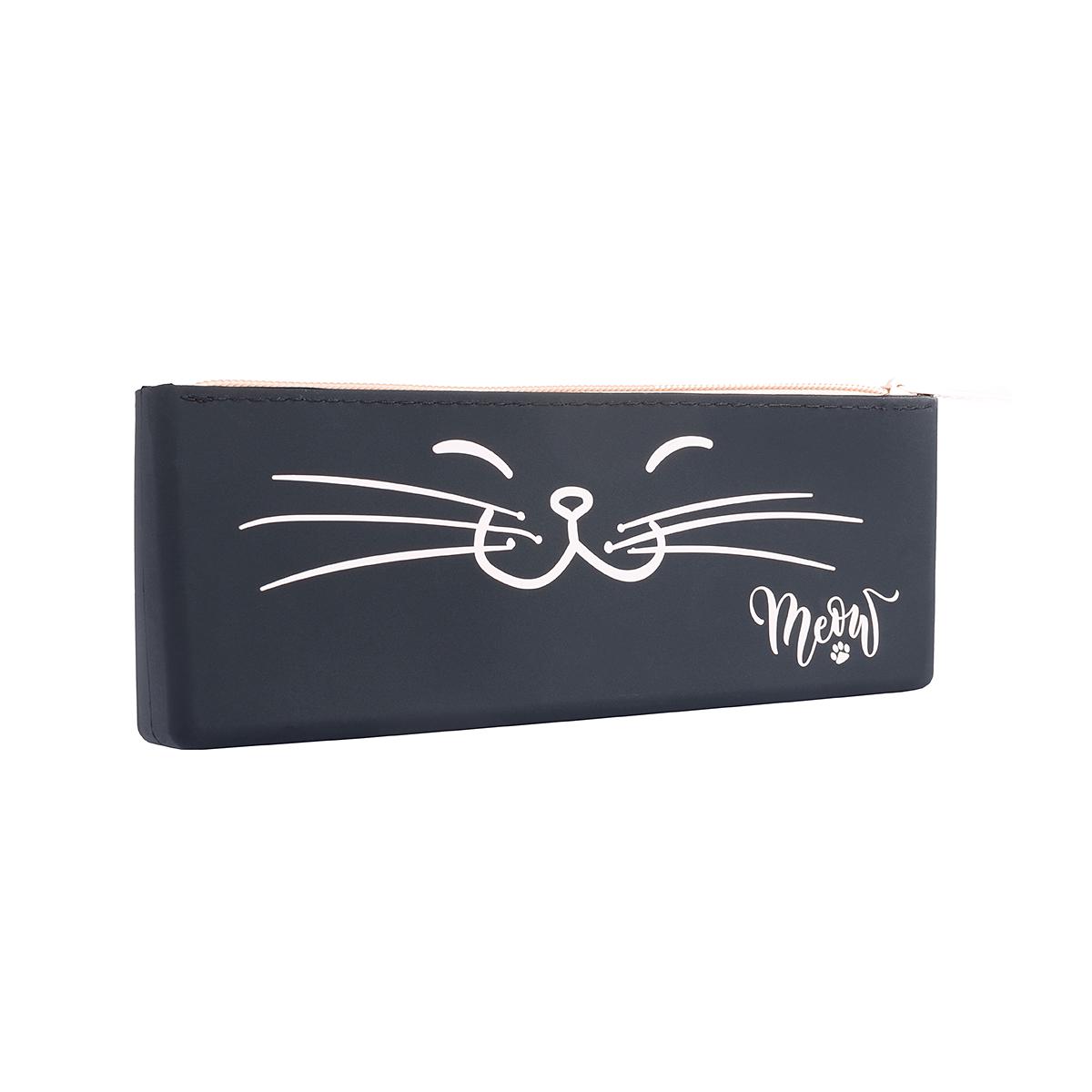 Пенал силиконовый YES SI-01Meow Черный (532982)