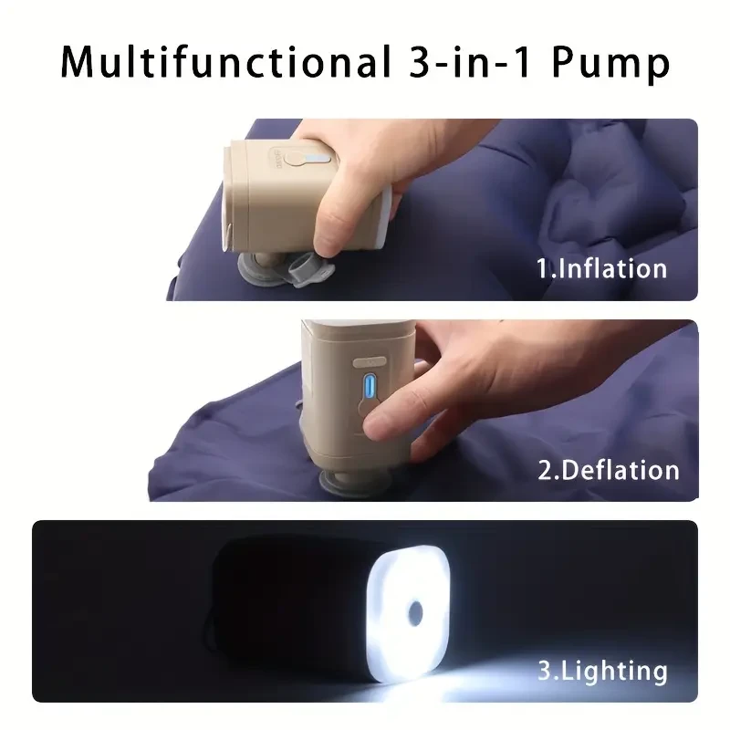 Насос міні електричний PACOONE 3в1 портативний Бежевий (2696987674) - фото 4 Насос міні електричний PACOONE 3в1 портативний Бежевий (2696987674) - фото 4