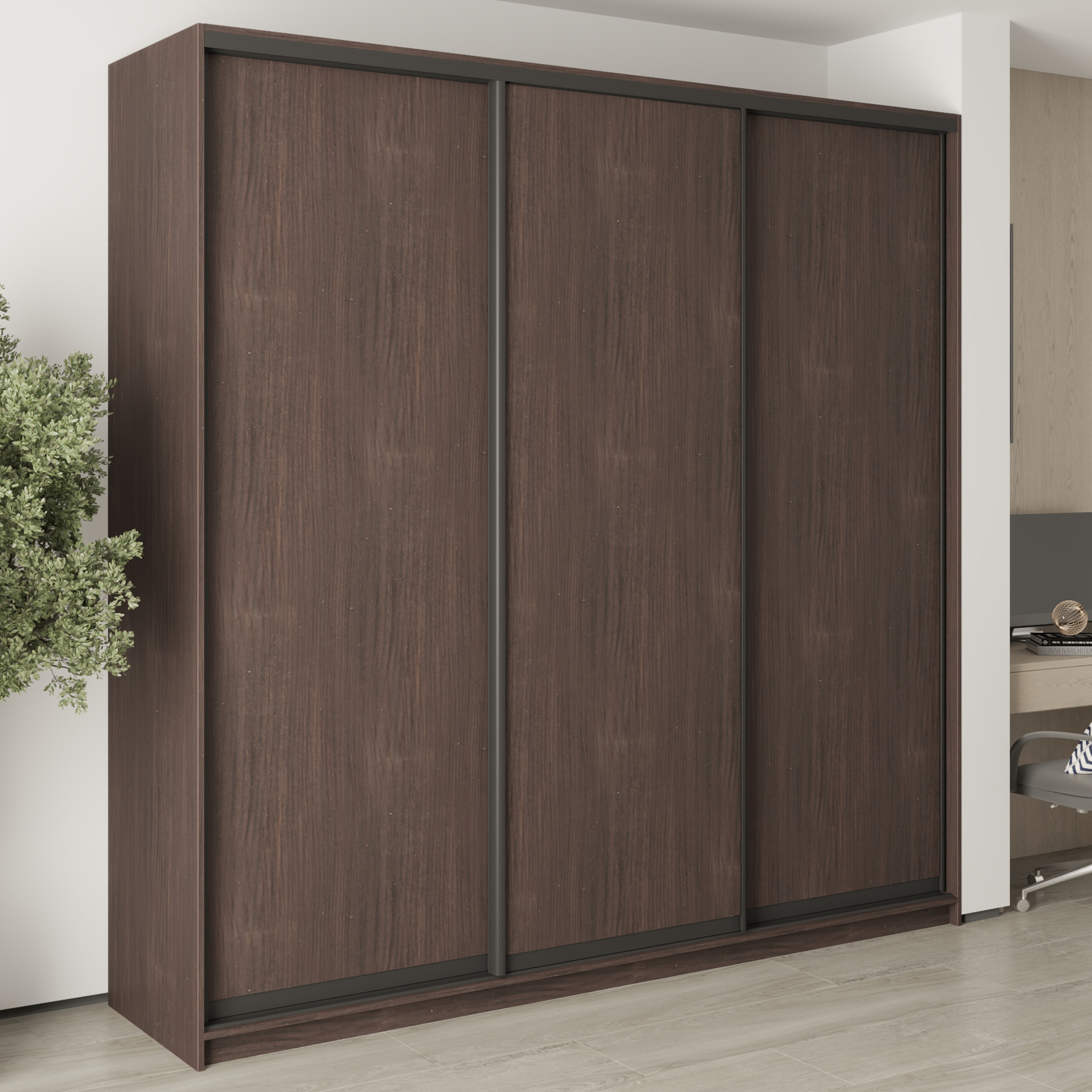 Шкаф-купе трехдверный Mebel Star Комбо BG MBS-9534 240х45х240 см Дуб ристрето (1009523) Шкаф-купе трехдверный Mebel Star Комбо BG MBS-9534 240х45х240 см Дуб ристрето (1009523)
